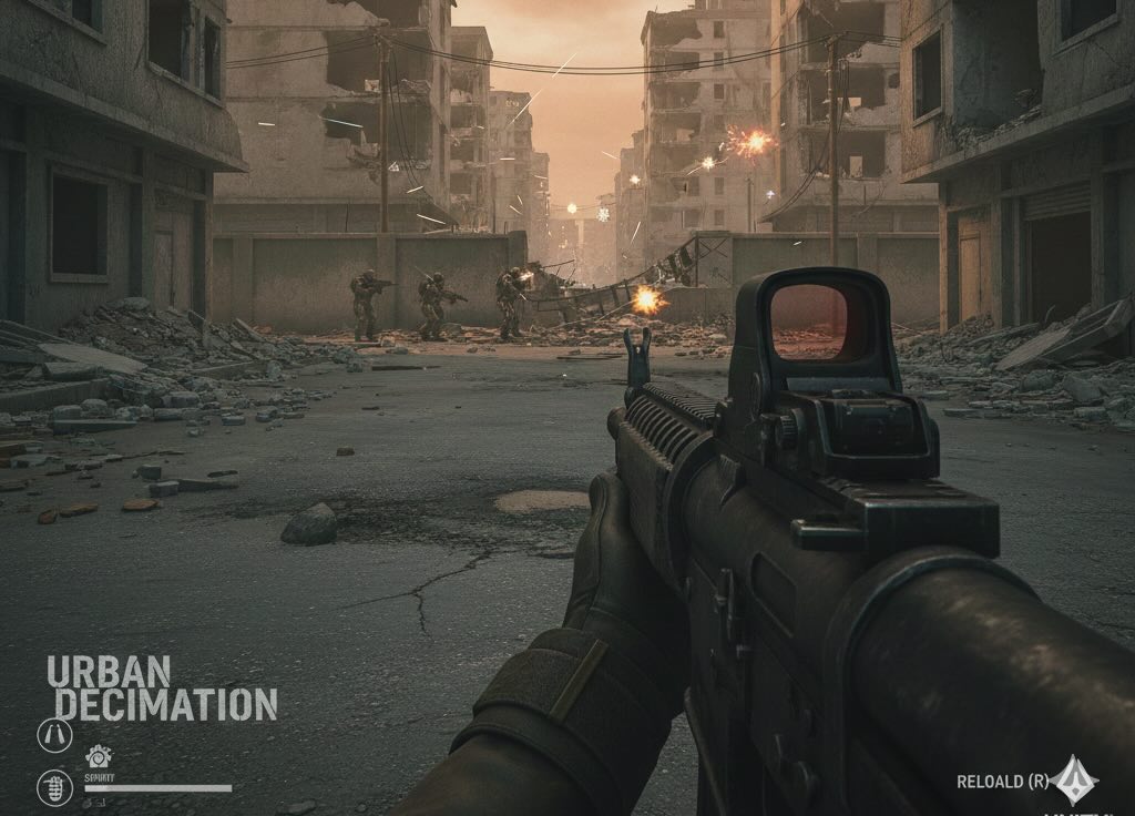 Screenshot of a 3D first-person shooter video game