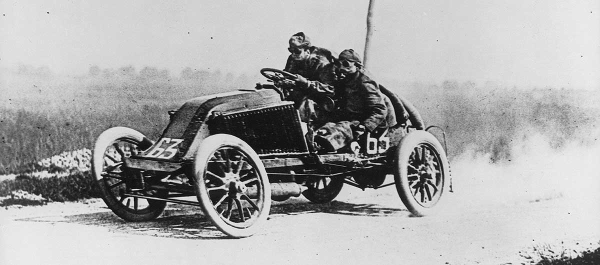 Marcel Renault during the 1903 Paris–Madrid race