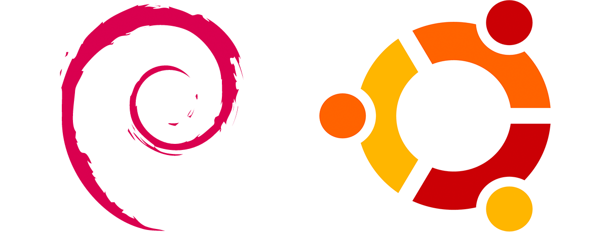 Debian and Ubuntu logos