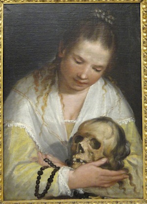 Young Woman Contemplating a Skull by Alessandro Casolani Statens Museum for Kunst DSC08131