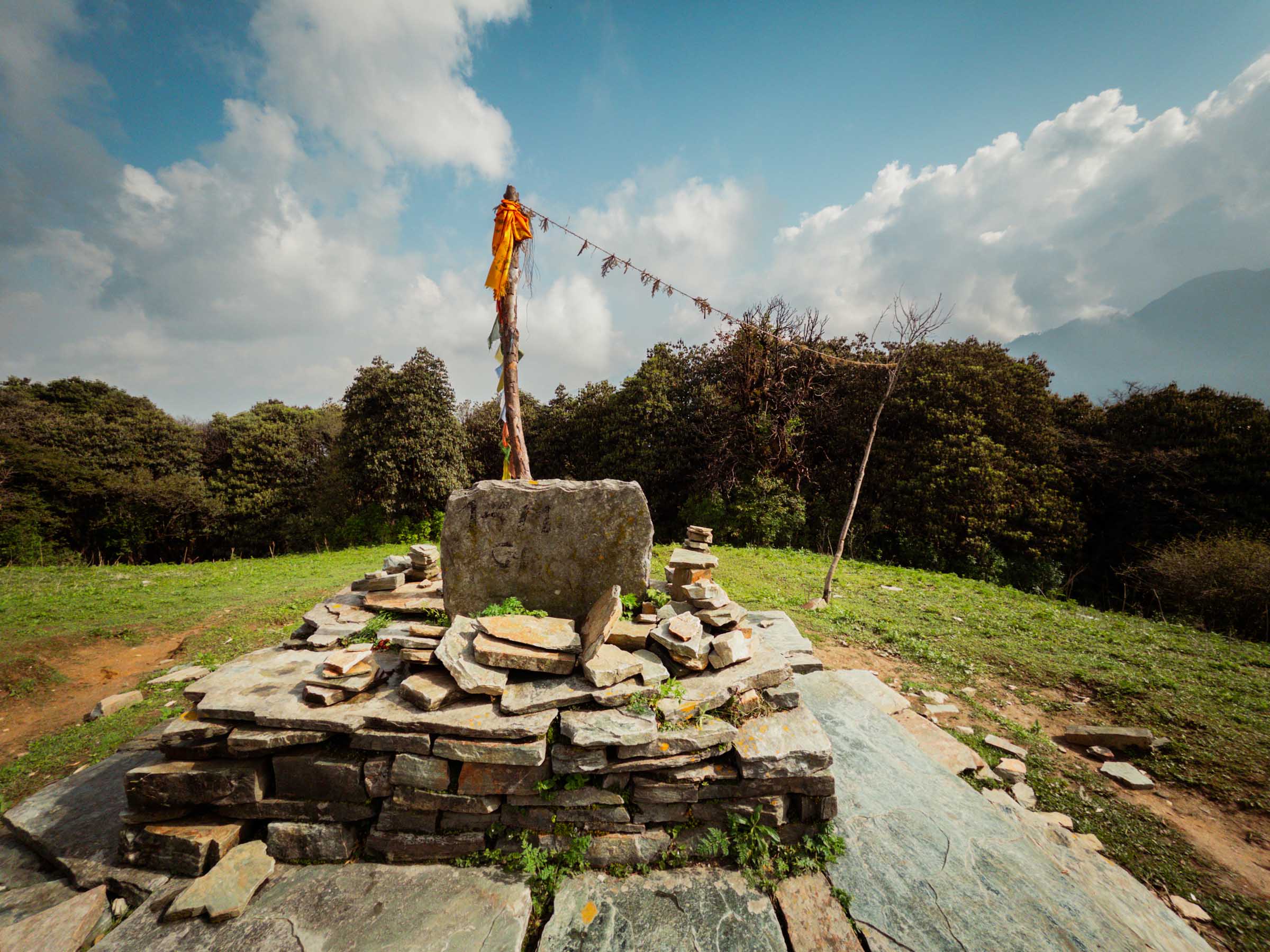 A stupa on the trail