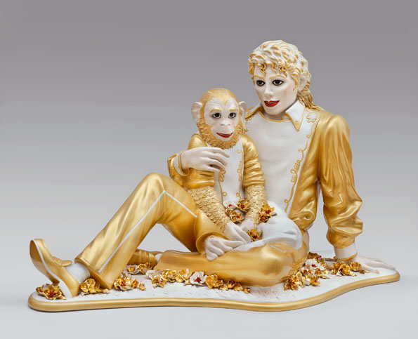 Michael Jackson and Bubbles Jeff Koons