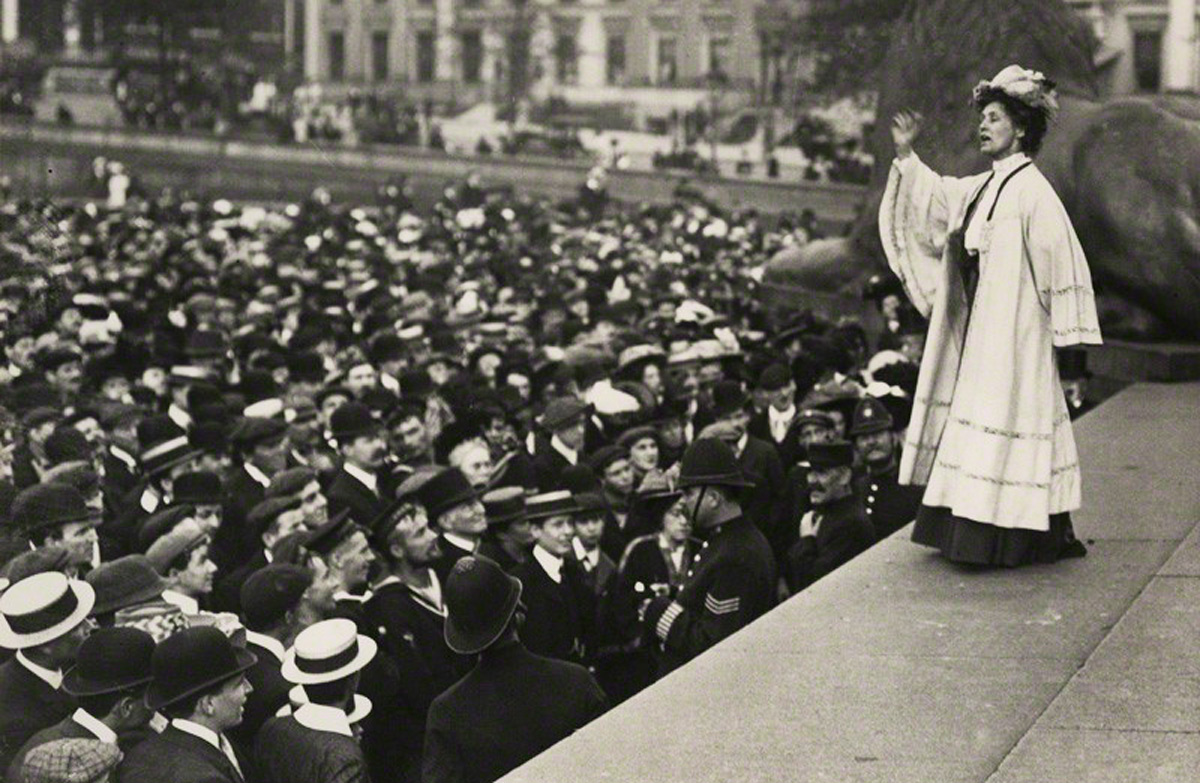 Emmeline Pankhurst at Trafalgar Square